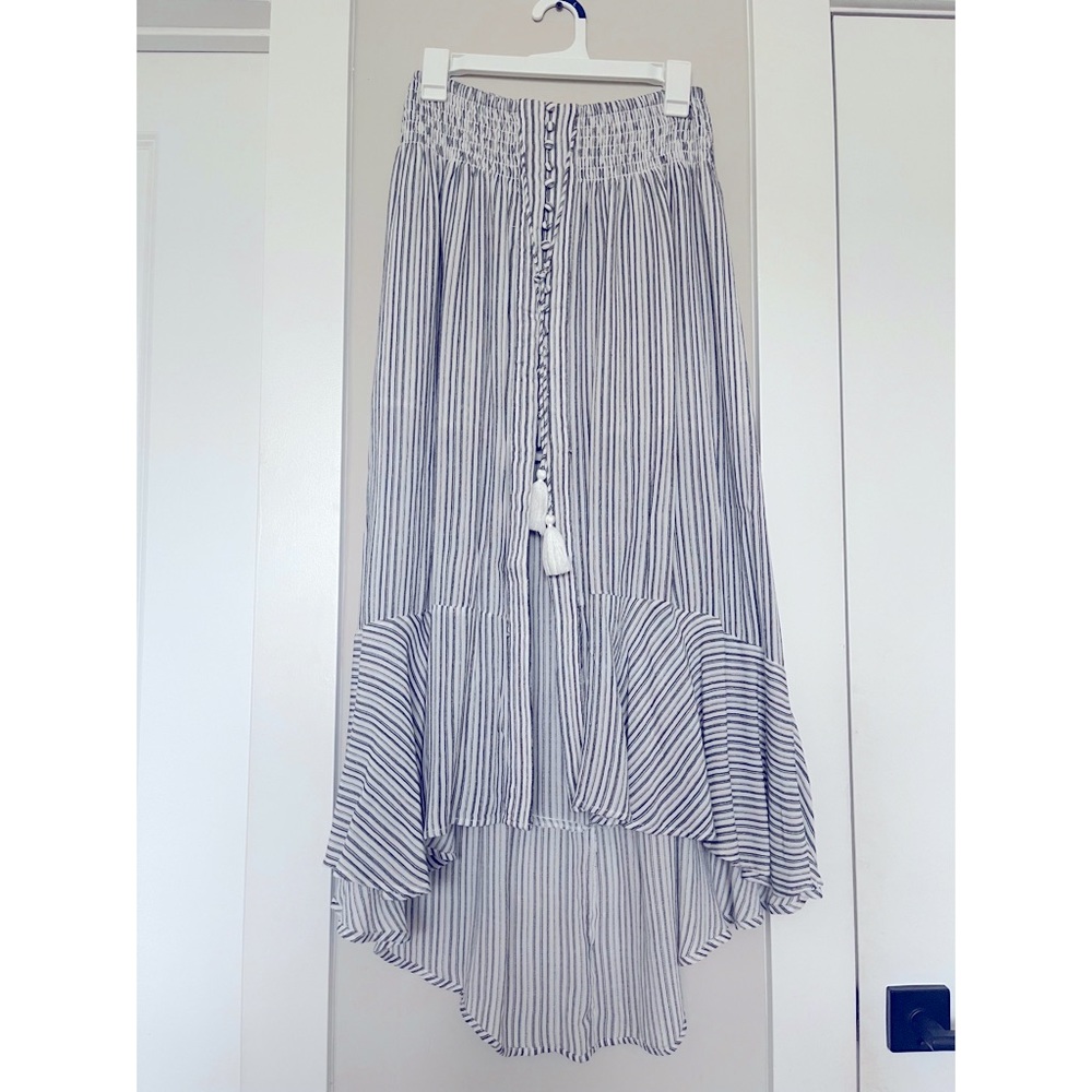 #AE High Low stripe skirt